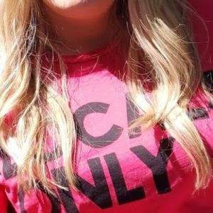 Aviator Nation Locals Only Boyfriend Tee Hot Pink